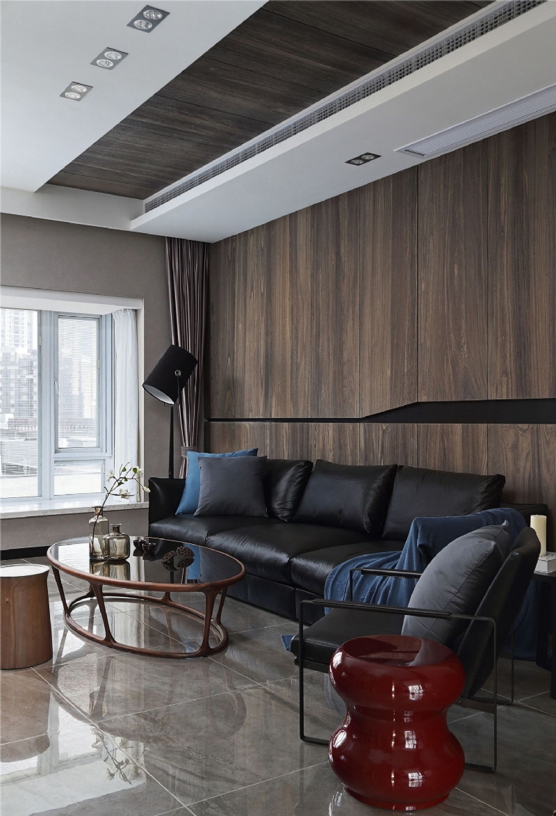 北岩设计_叠墅_观隐_288㎡（2015） (2).jpg 家装参考,客厅,沙发背景墙,