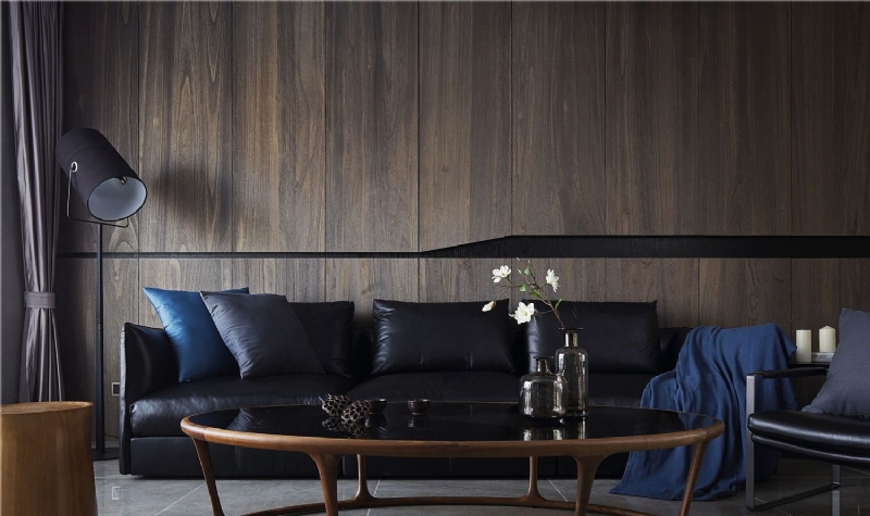 北岩设计_叠墅_观隐_288㎡（2015） (8).jpg 家装参考,客厅,沙发背景墙,