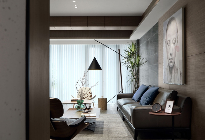 北岩设计_叠墅_静 观_276㎡（2017） (6).jpg 家装参考,客厅,沙发背景墙,