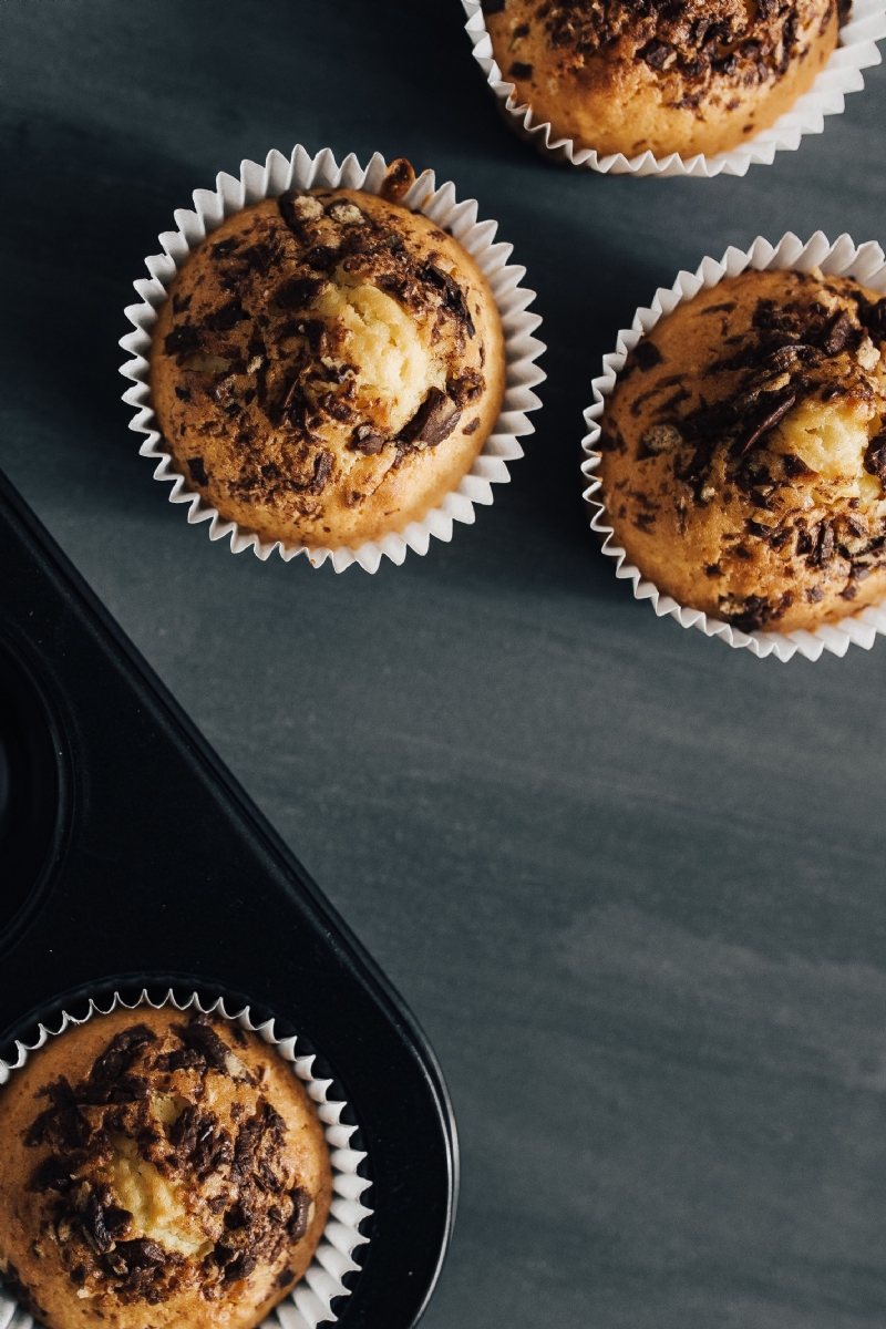 kaboompics_Homemade chocolate chip muffins.jpg 参考素材,灵感来源,色彩搭配,