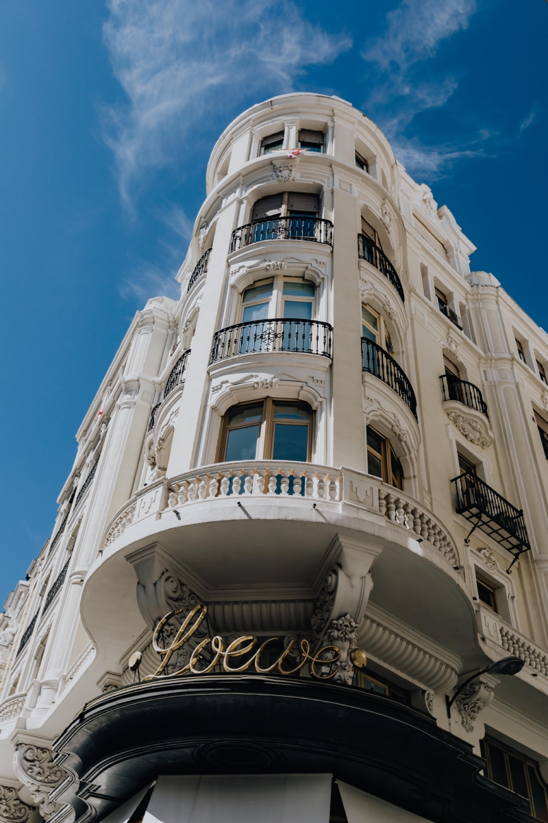 kaboompics_Loewe boutique, Gran Via Street, Madrid, Spain.jpg 建筑参考,局部元素,外墙,