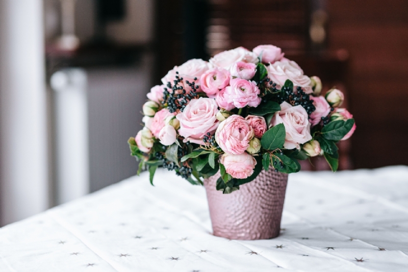 kaboompics_Pink roses in pot-2.jpg 软装参考,花艺搭配,西方风格,