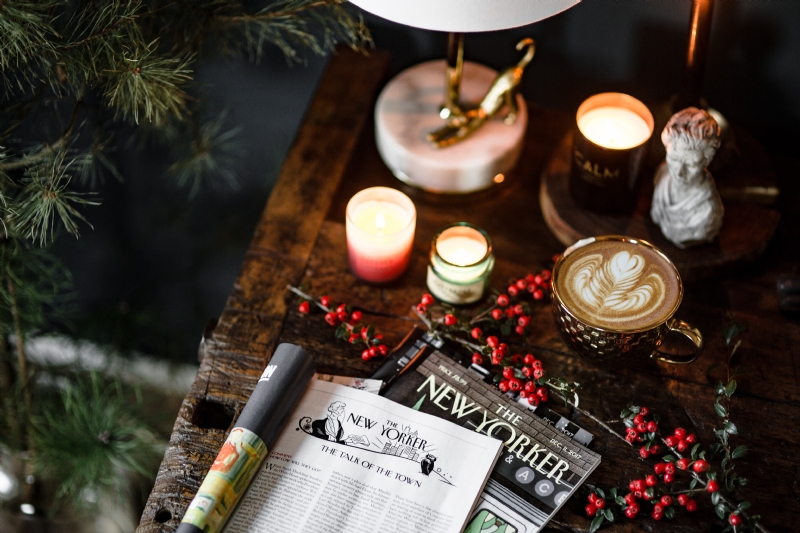 kaboompics_Books and Fresh Holly.jpg 方案配图,格调渲染,奢华,