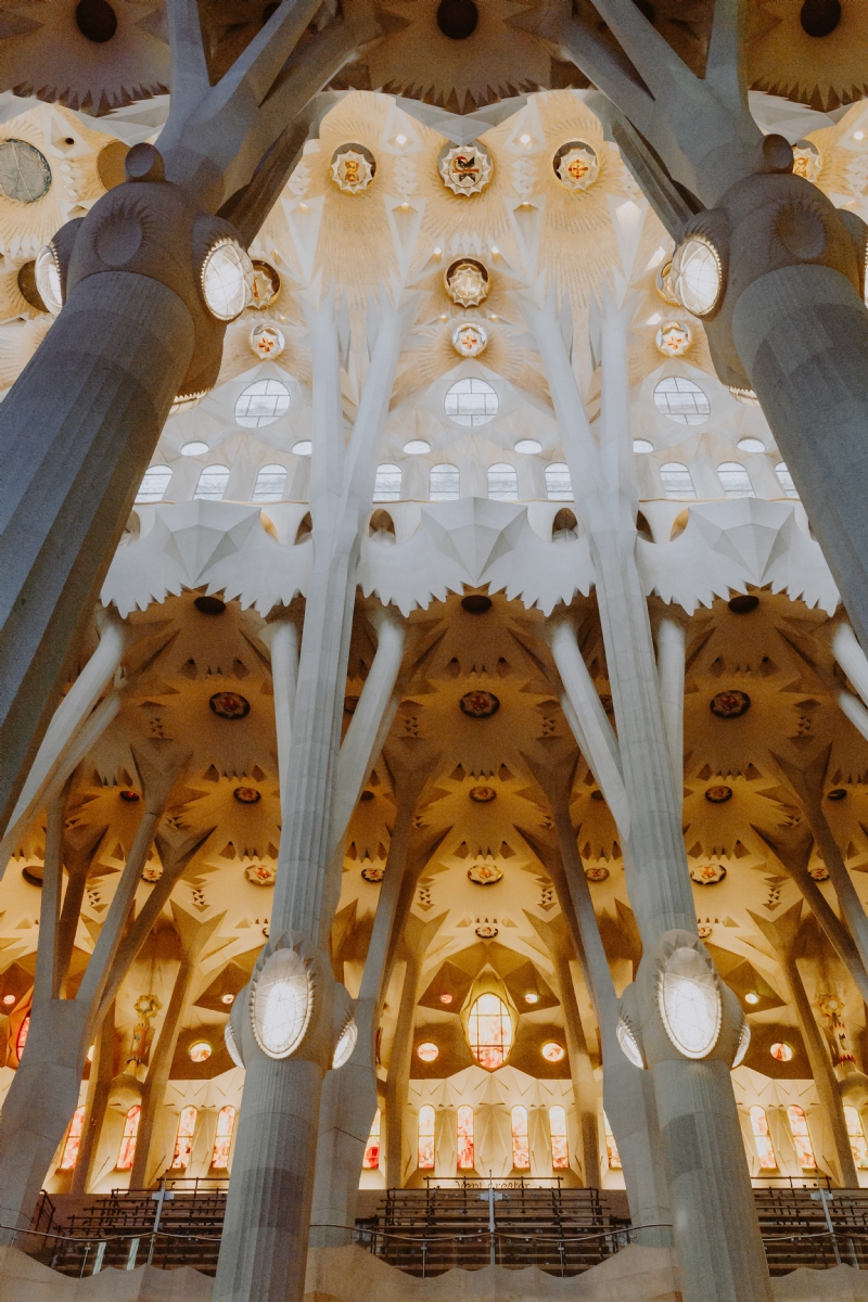 kaboompics_Sagrada Familia - the cathedral designed by Gaudi, Barcelona, Spain.jpg 建筑参考,局部元素,室内装饰,